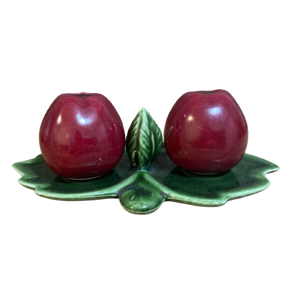 Ceramic Apple Salt and Pepper Shakers